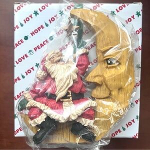 Vintage 90s House of Lloyd Christmas Man in the Moon Santa Claus Celestial Decor